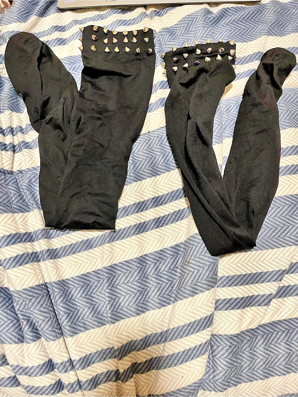 Black Studded Stockings